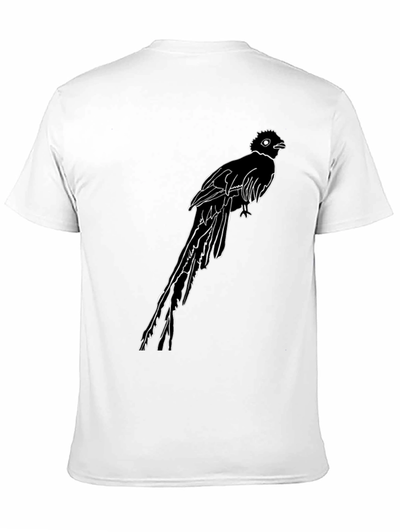 Quetzal Bird Graphic Tee - Stylish Black Cotton T-Shirt