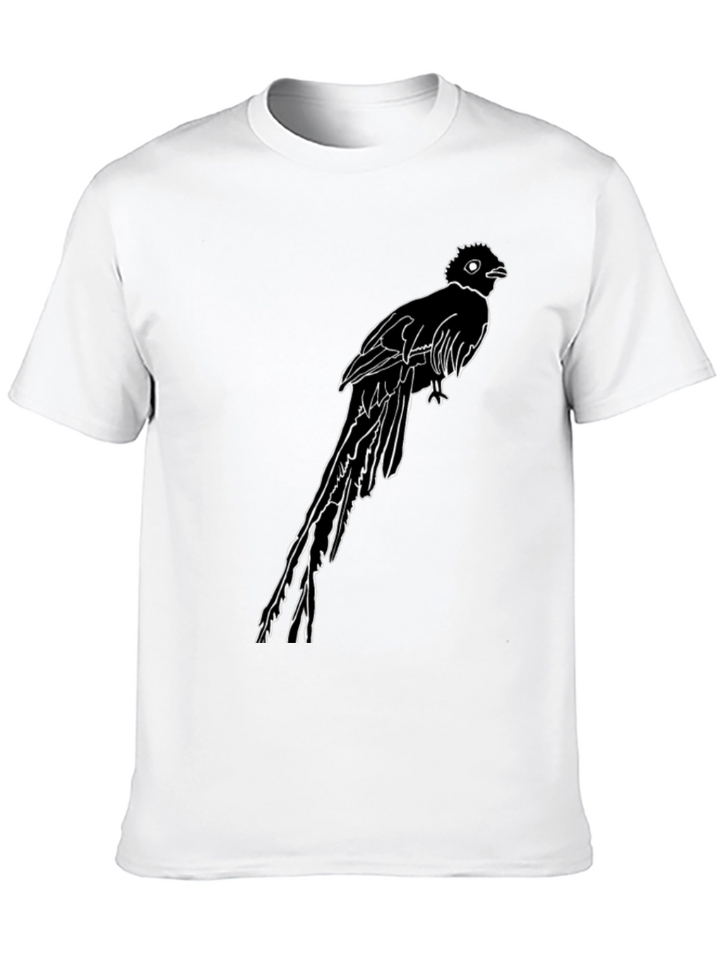 Quetzal Bird Graphic Tee - Stylish Black Cotton T-Shirt