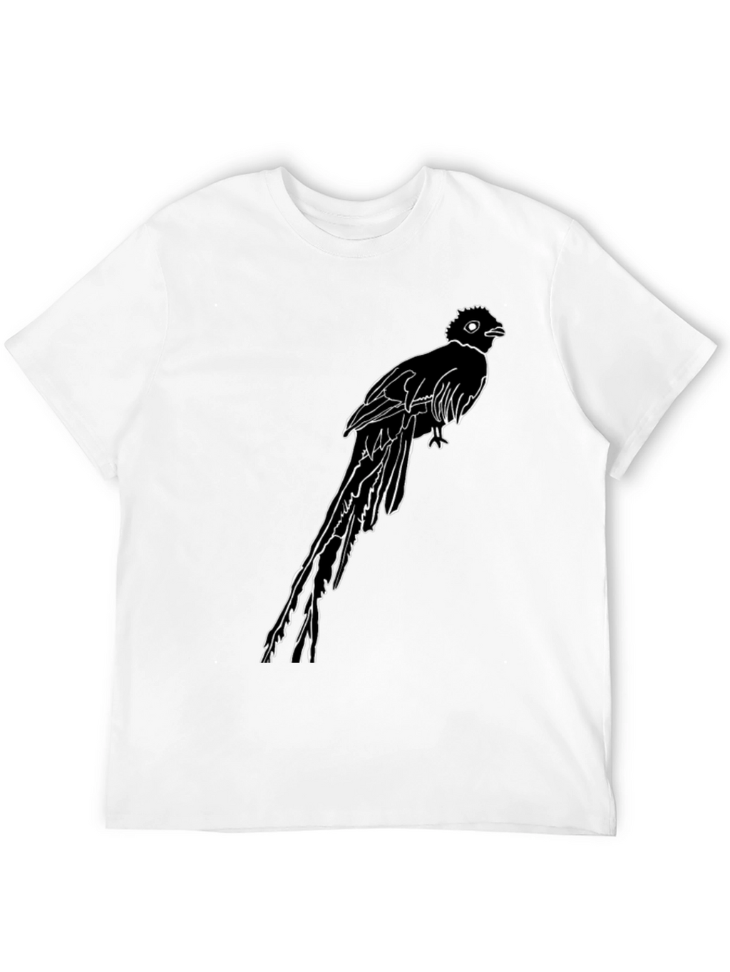 Quetzal Bird Graphic Tee - Stylish Black Cotton T-Shirt