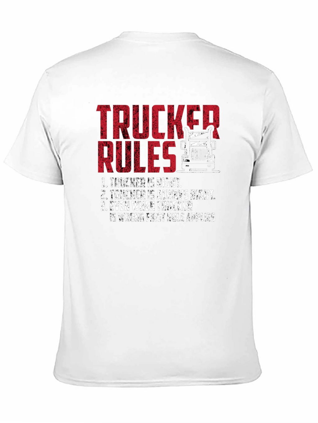 Trucker Rules Graphic Tee - Funny Truck Driver T-Shirt