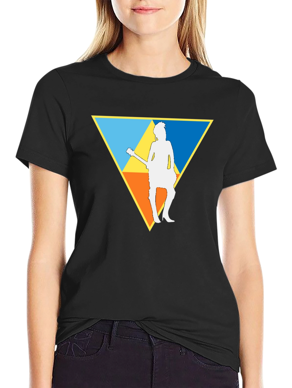 Guitar Player Triforce T-Shirt - Black