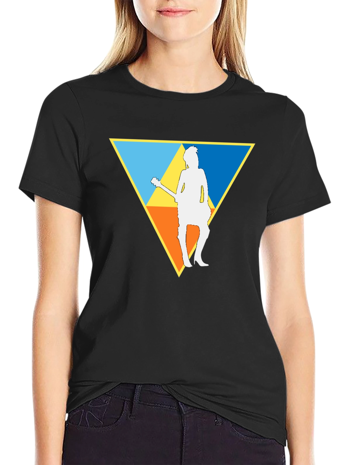 Guitar Player Triforce T-Shirt - Black