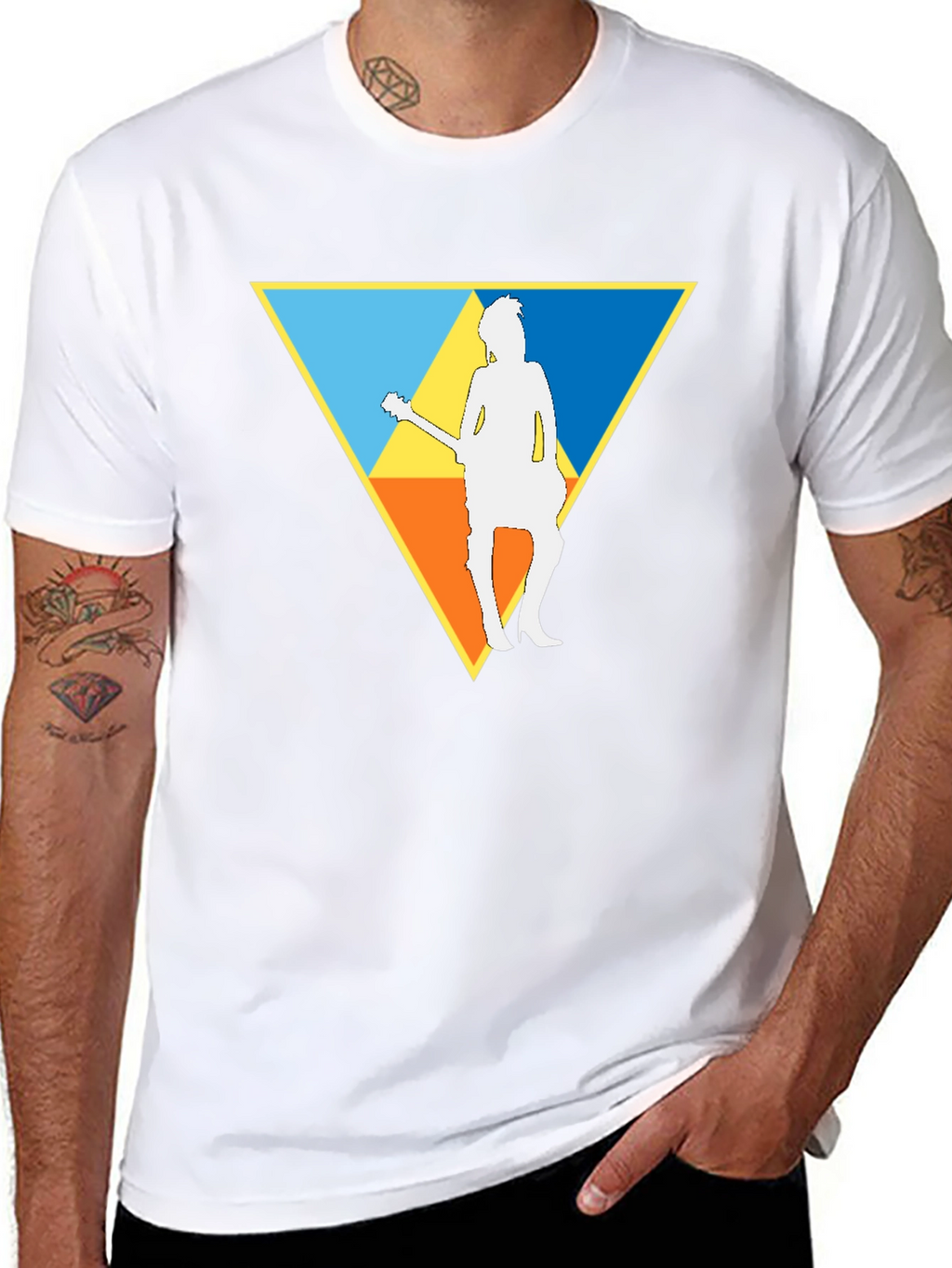 Guitar Player Triforce T-Shirt - Black