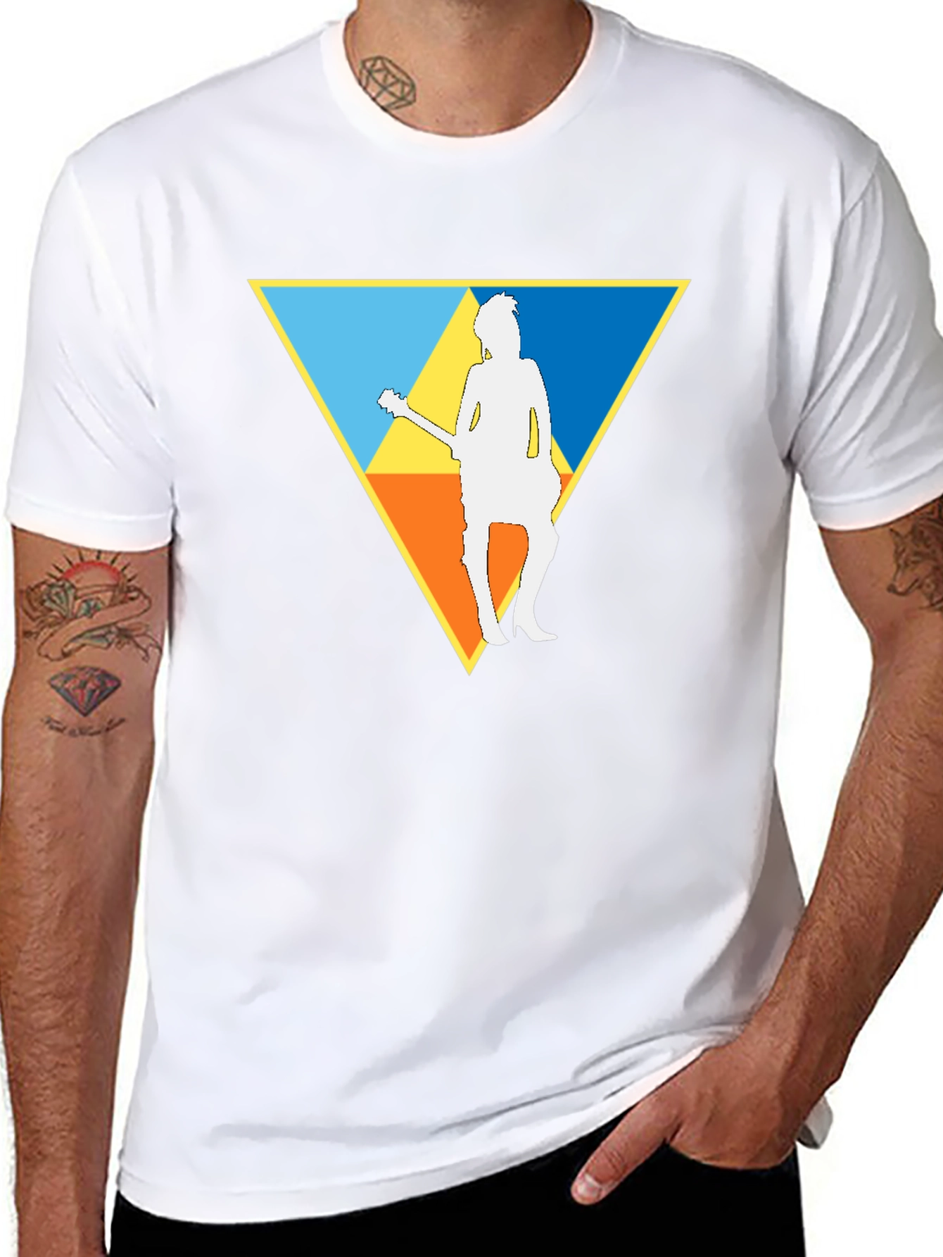 Guitar Player Triforce T-Shirt - Black