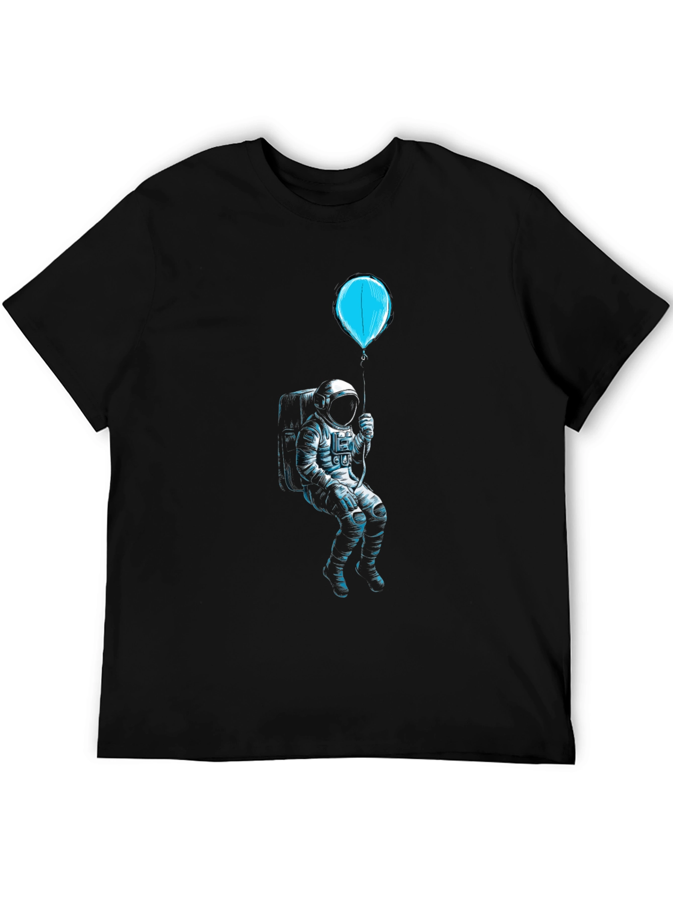 Astronaut Balloon Black Graphic Tee