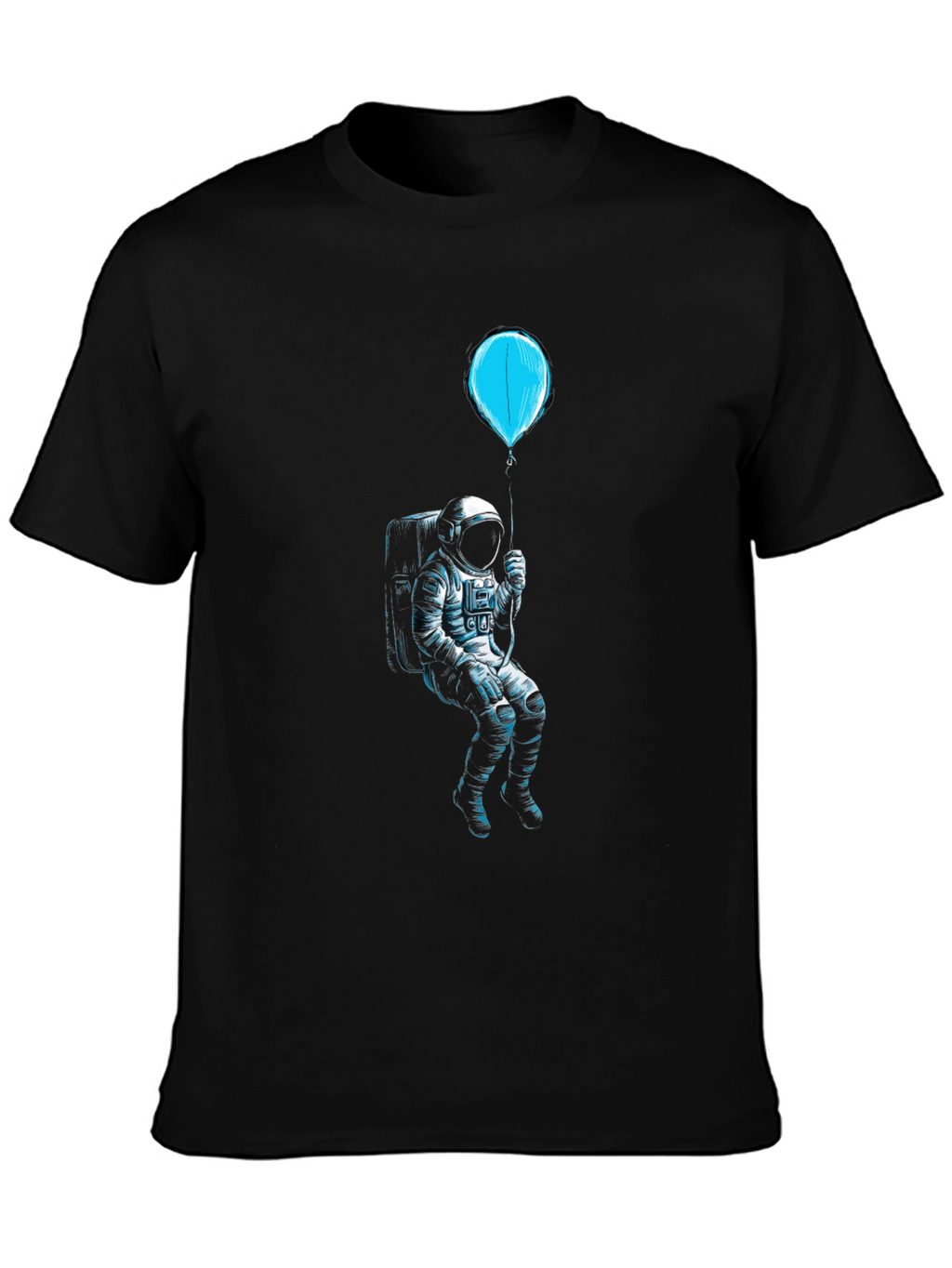 Astronaut Balloon Black Graphic Tee