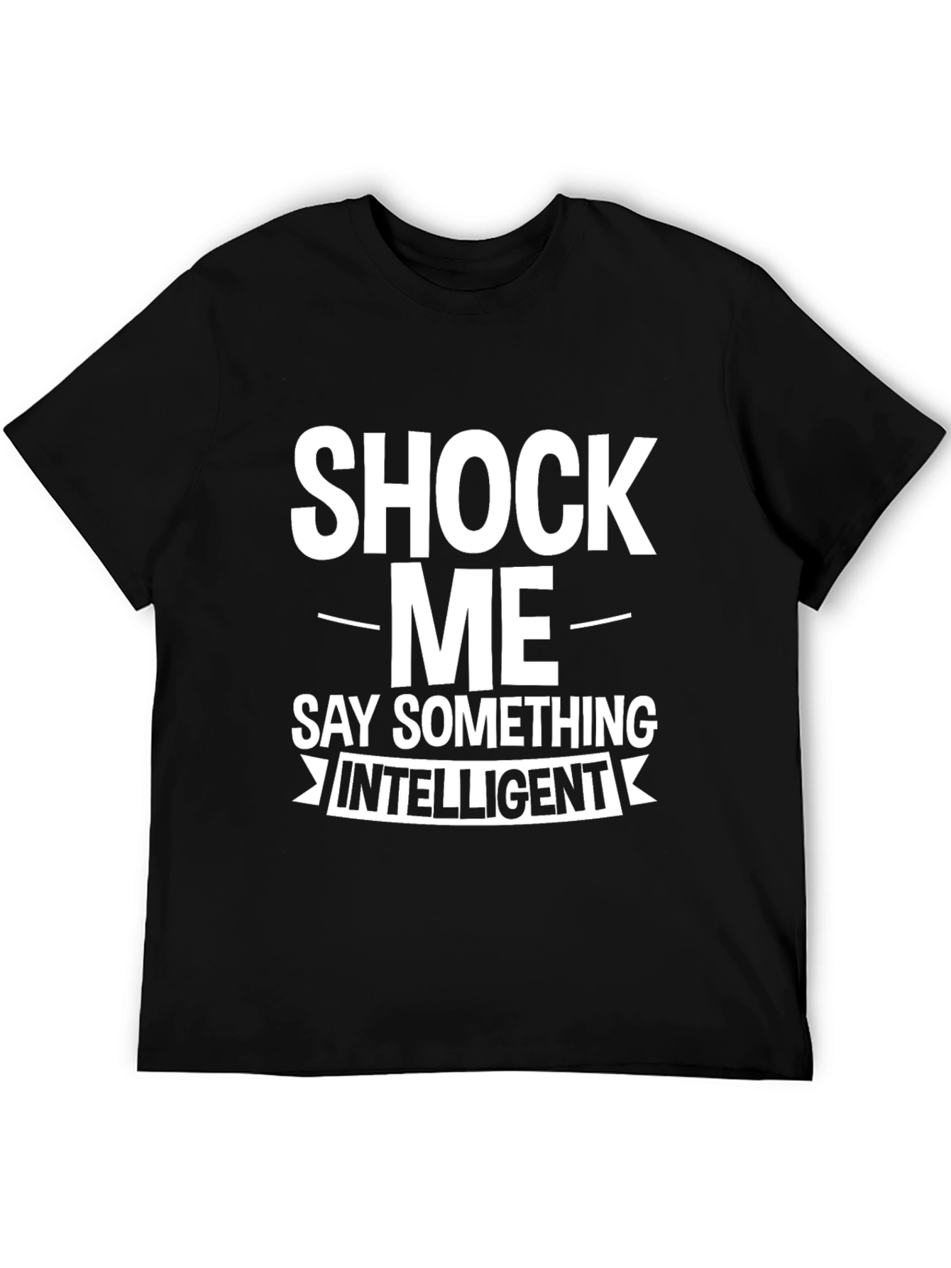 Shock Me - Funny Graphic Mens Black T-Shirt