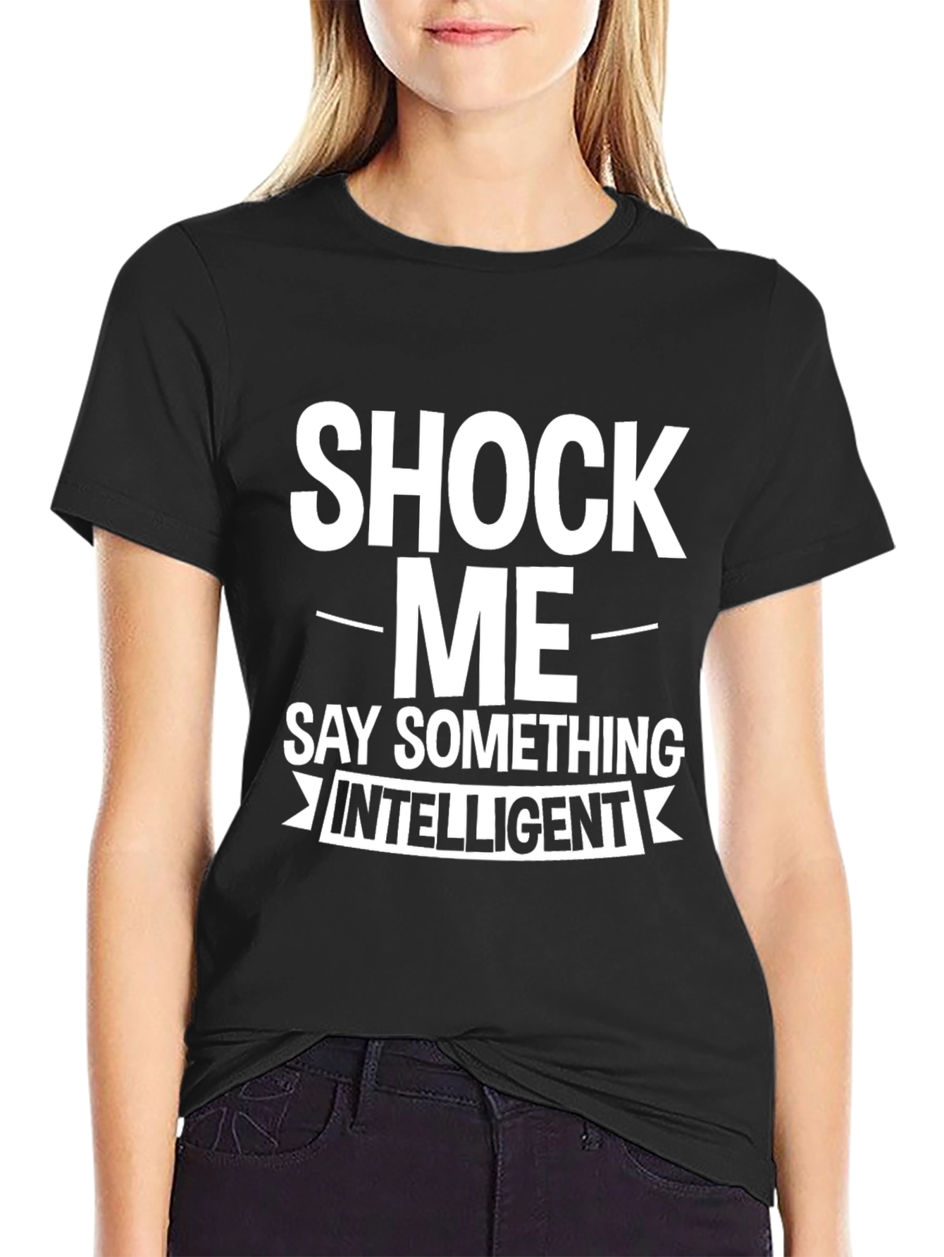 Shock Me - Funny Graphic Mens Black T-Shirt
