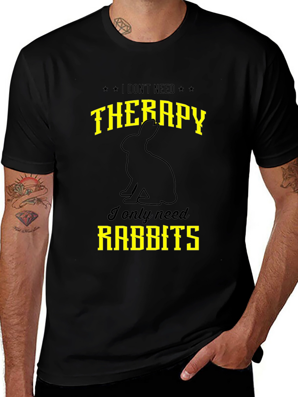 Funny Rabbit T-Shirt: I Dont Need Therapy