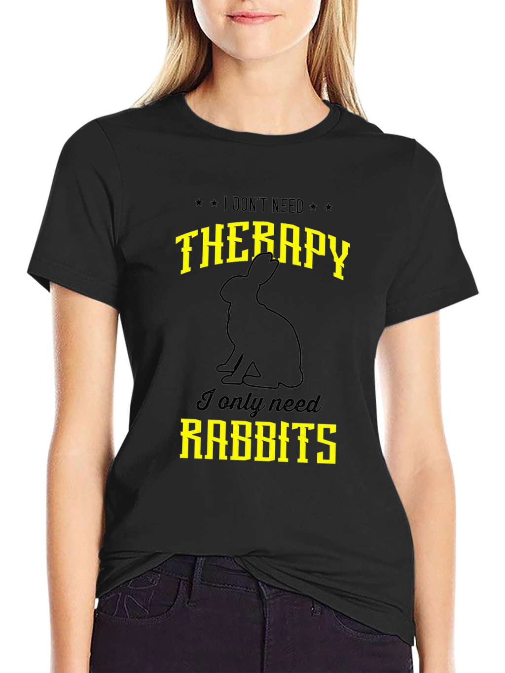 Funny Rabbit T-Shirt: I Dont Need Therapy