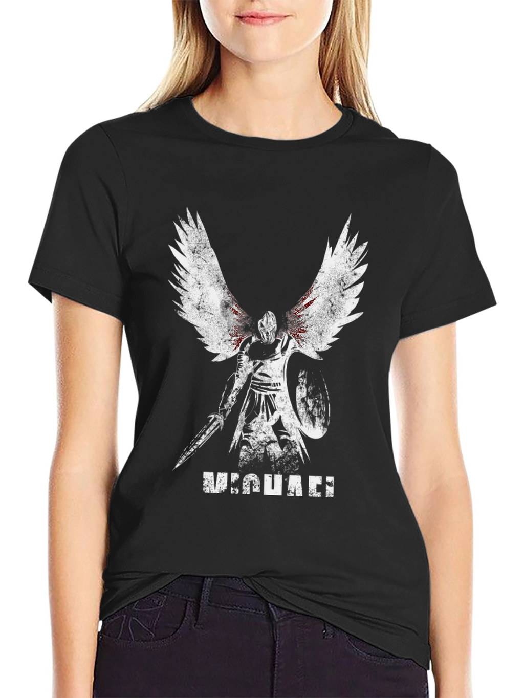 Michael Angel Warrior Graphic Tee - Black