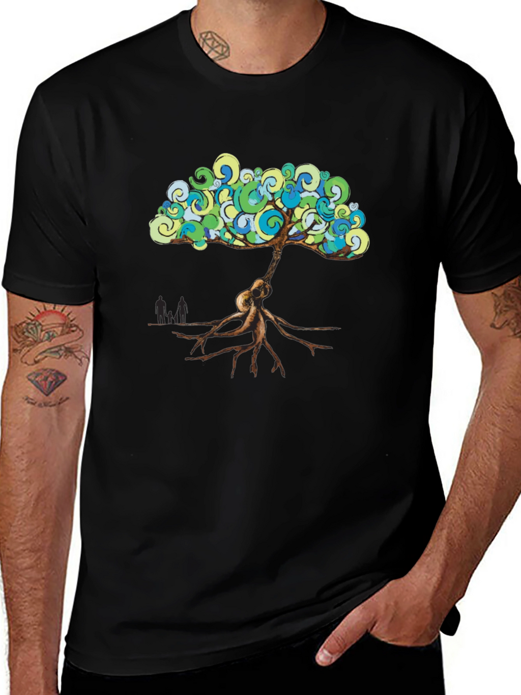 Tree of Life Guitar T-Shirt - Black