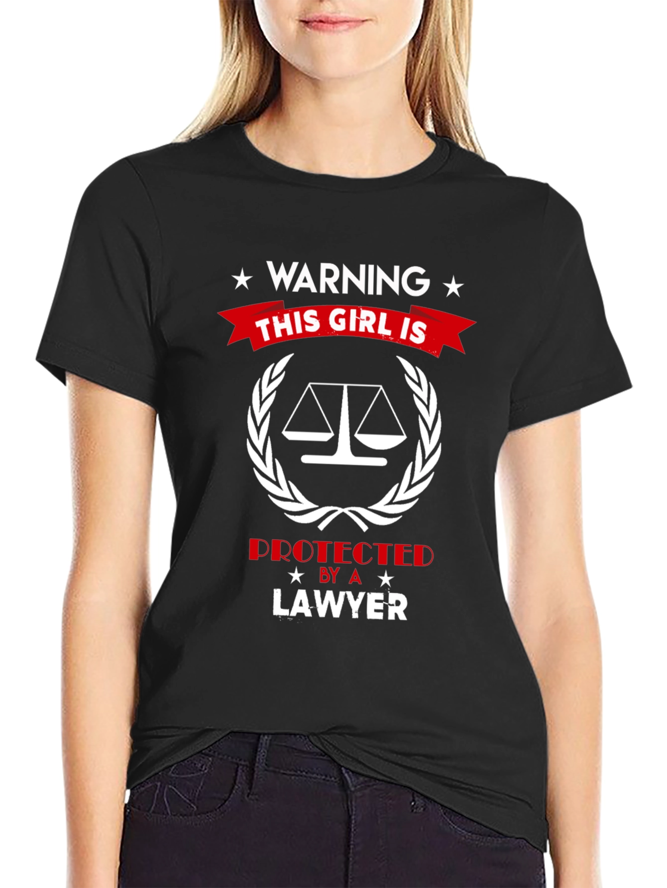 Warning: This Girl is Protected by a Lawyer T-Shirt