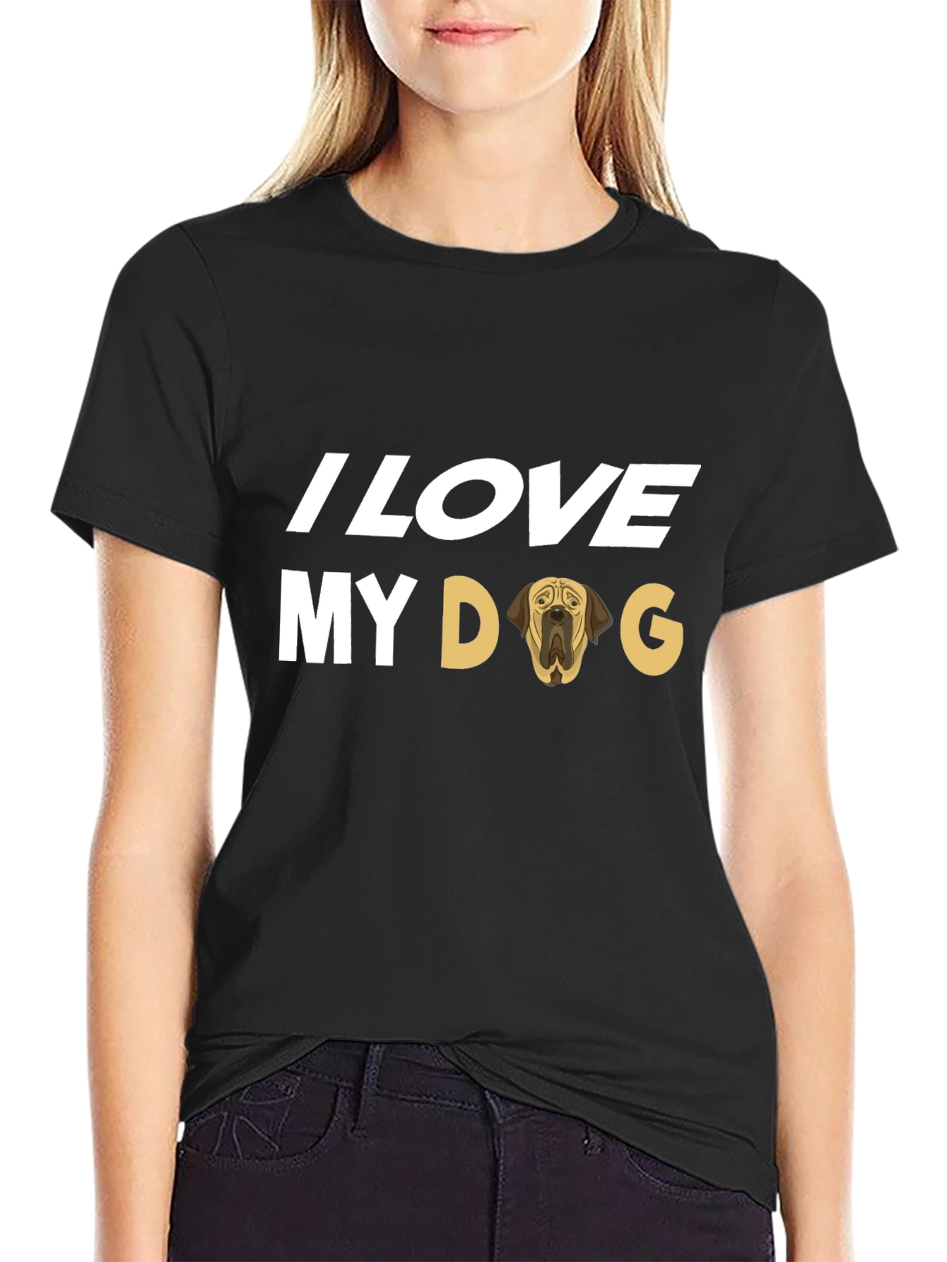 I Love My Dog T-Shirt - Black Dog Lover Tee