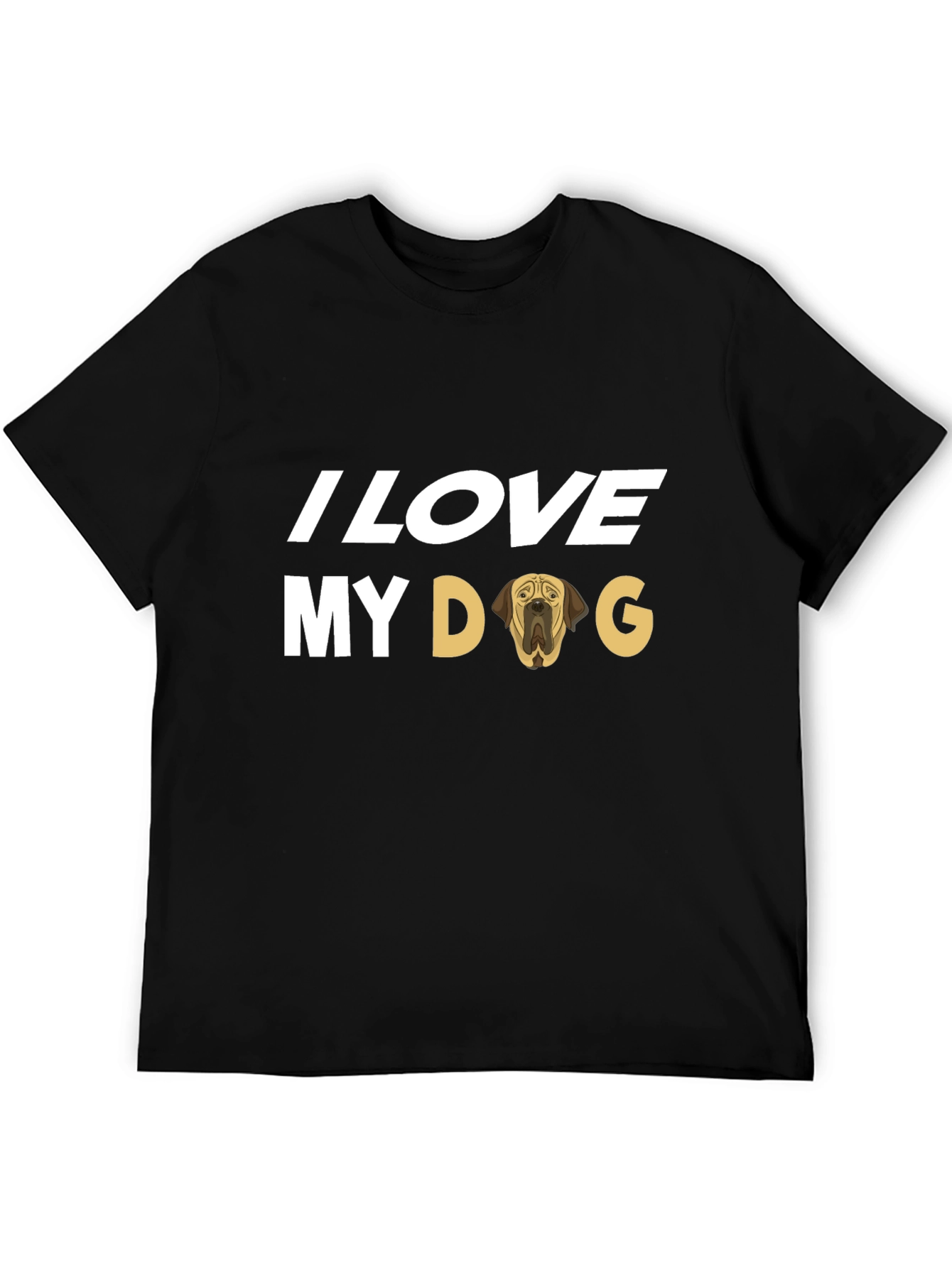 I Love My Dog T-Shirt - Black Dog Lover Tee