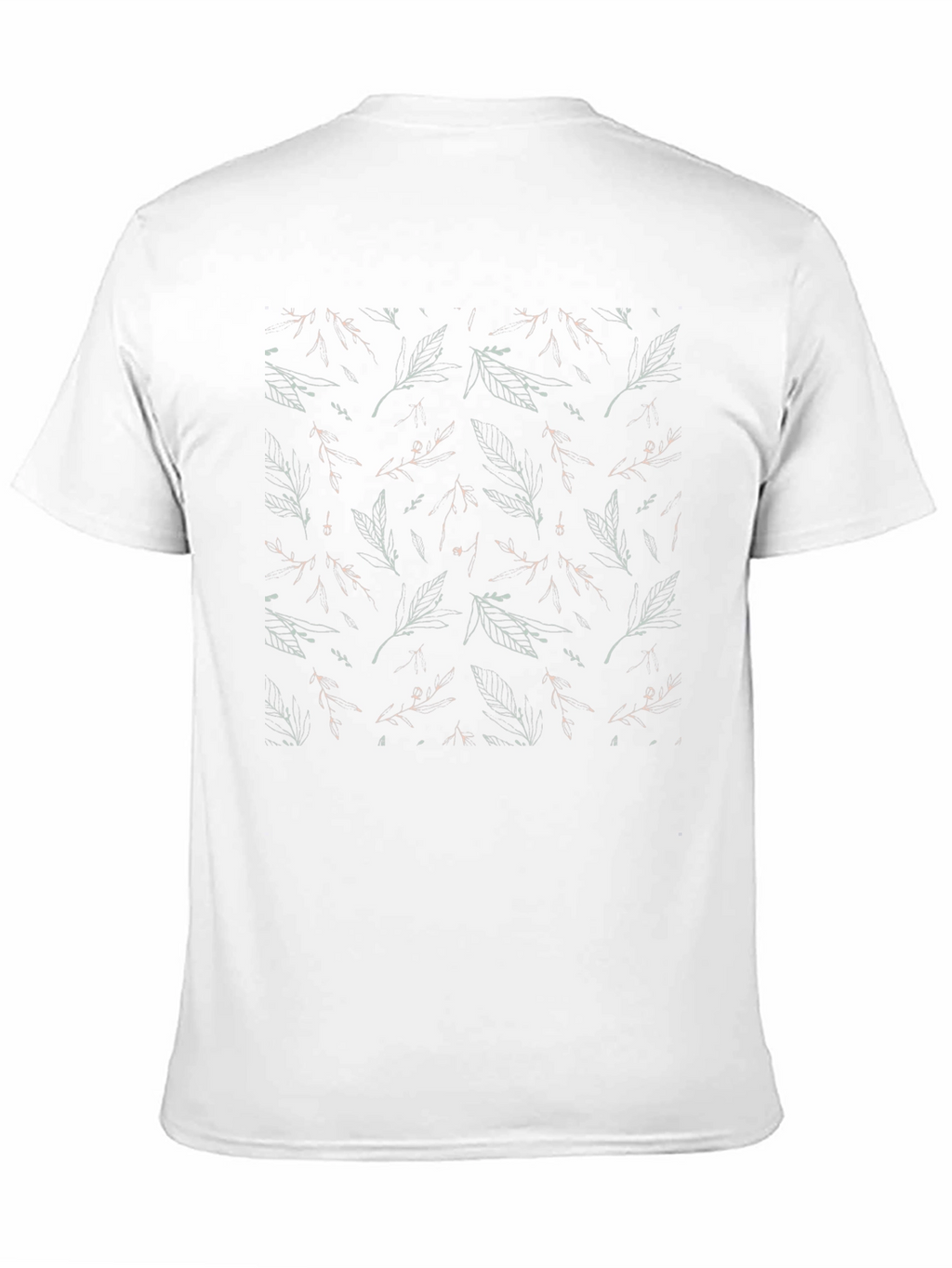 Leaf Pattern Black T-Shirt