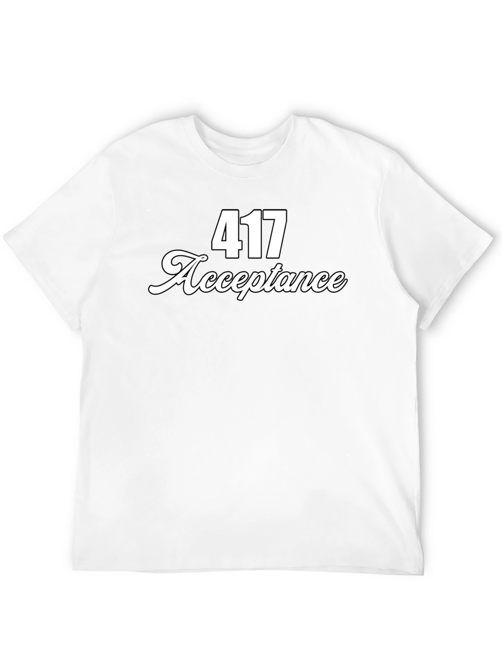 417 Acceptance Graphic Tee - Black Cotton T-Shirt