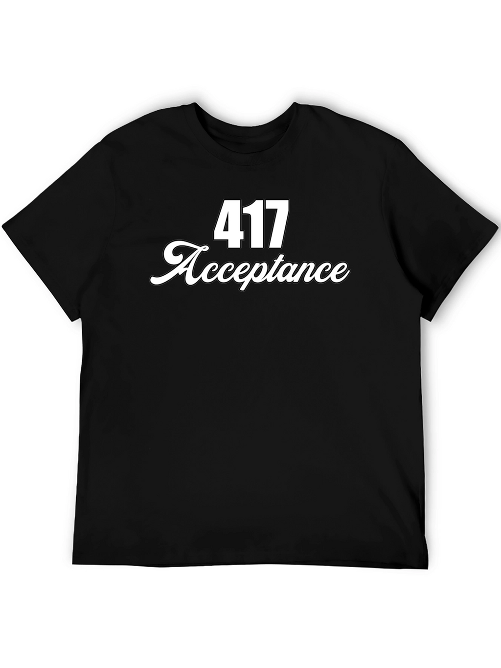 417 Acceptance Graphic Tee - Black Cotton T-Shirt