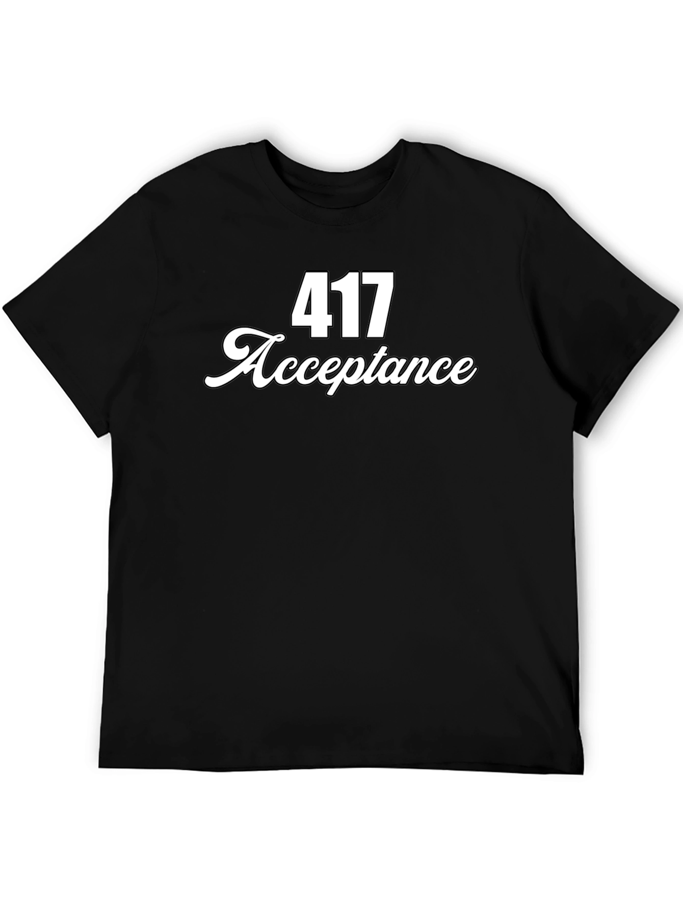 417 Acceptance Graphic Tee - Black Cotton T-Shirt
