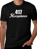417 Acceptance Graphic Tee - Black Cotton T-Shirt