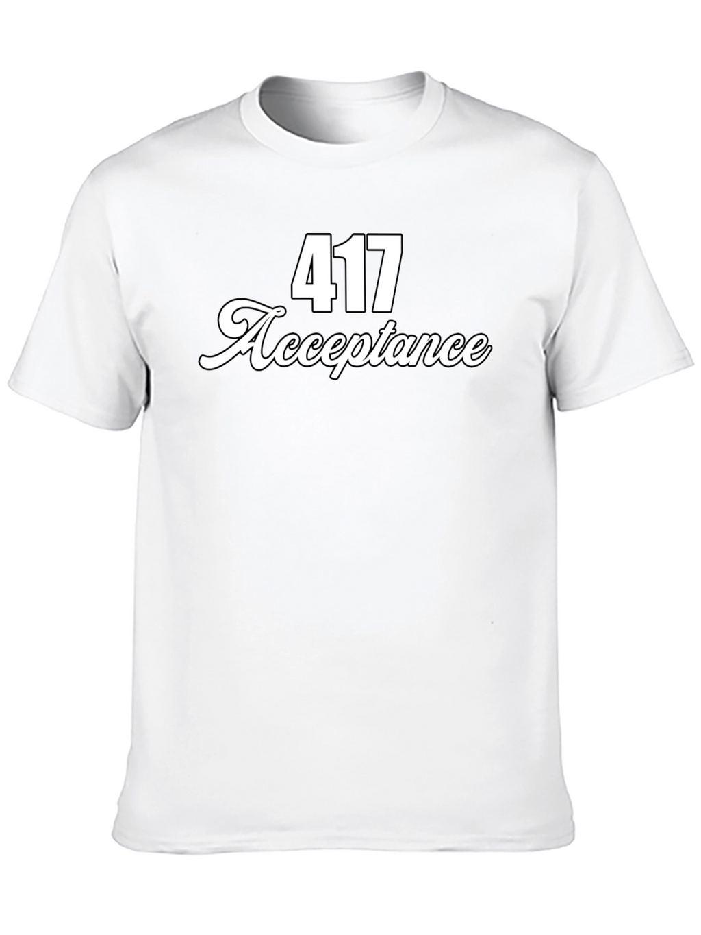 417 Acceptance Graphic Tee - Black Cotton T-Shirt