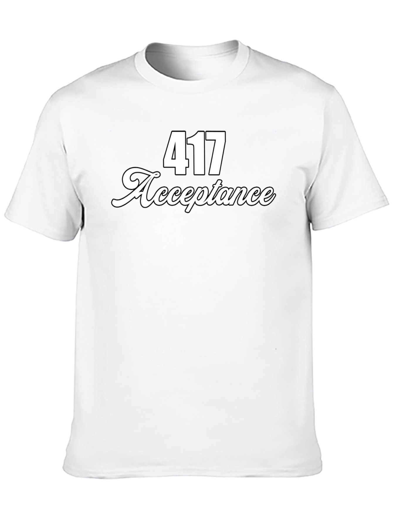 417 Acceptance Graphic Tee - Black Cotton T-Shirt