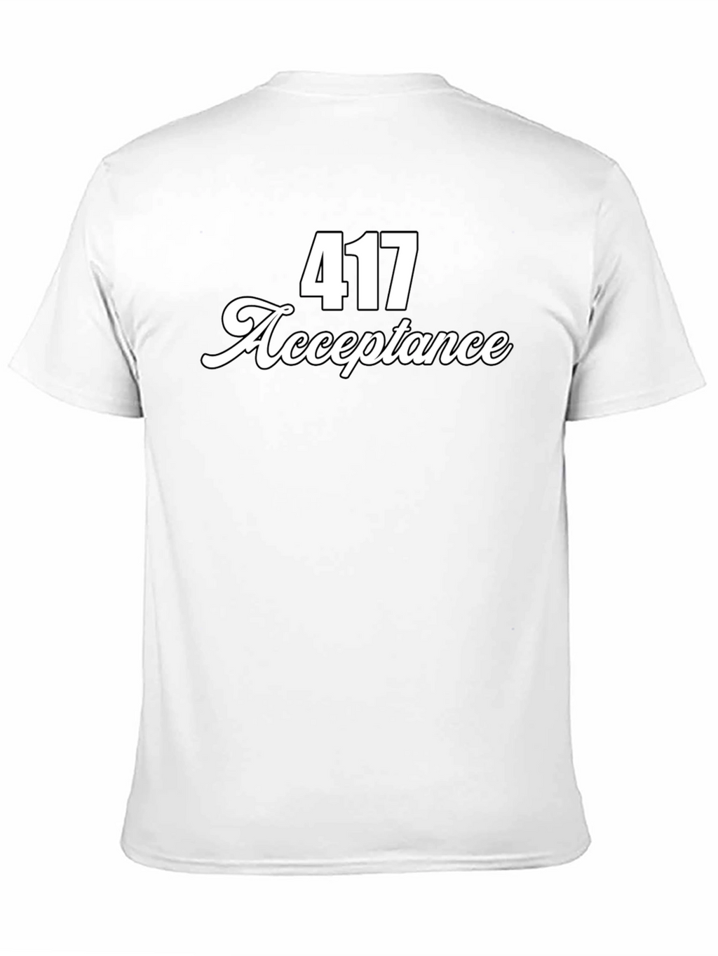 417 Acceptance Graphic Tee - Black Cotton T-Shirt