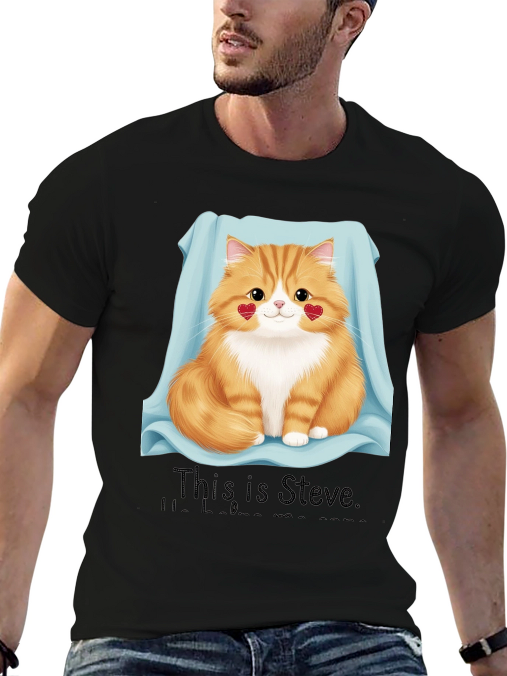 Cute Cat T-Shirt - This is Steve