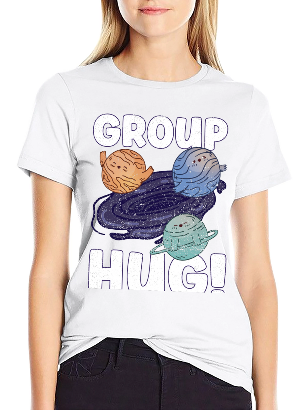 Group Hug Planet T-Shirt - Embrace the Cosmos!