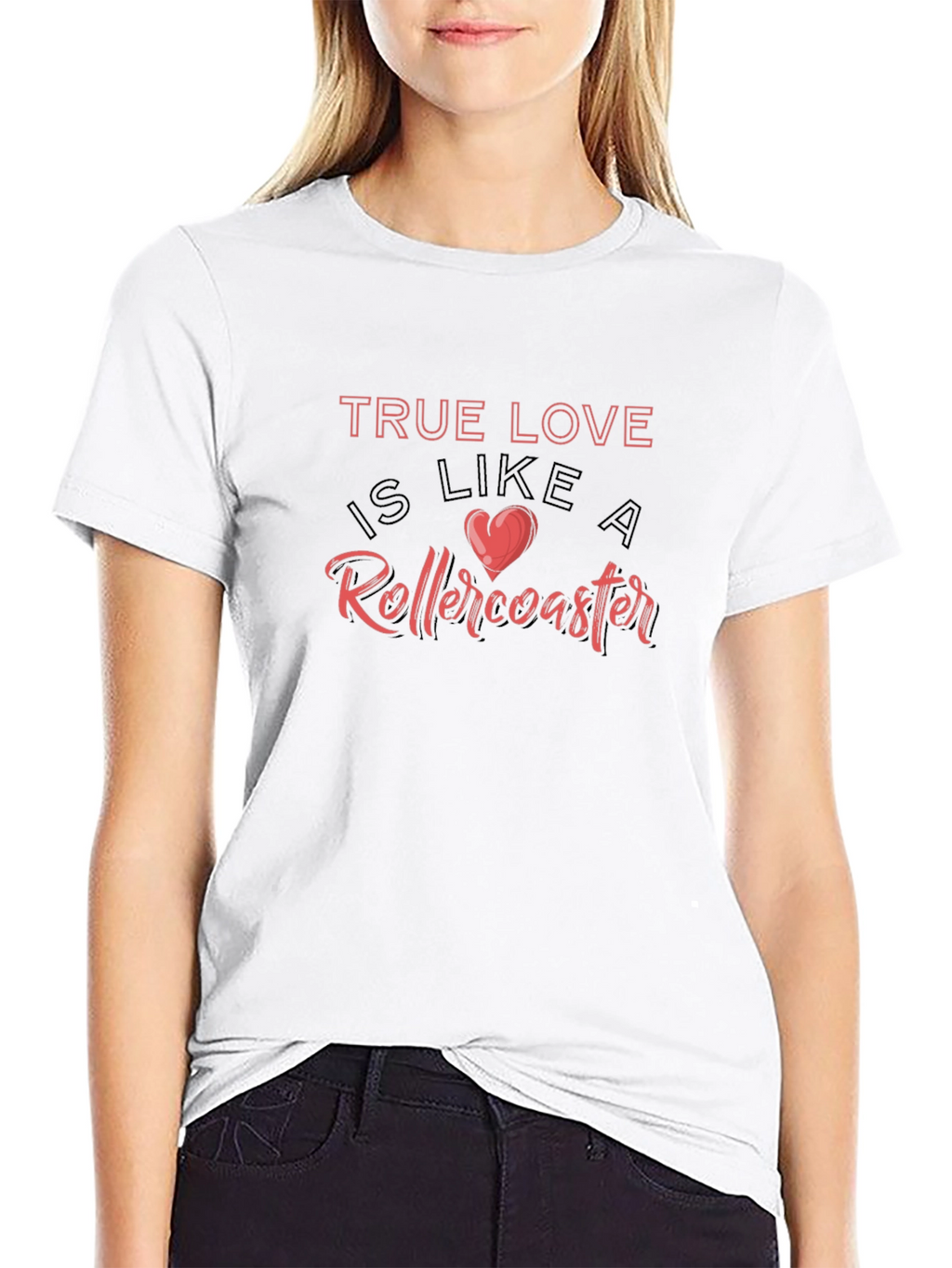 True Love Rollercoaster Graphic Tee - Black