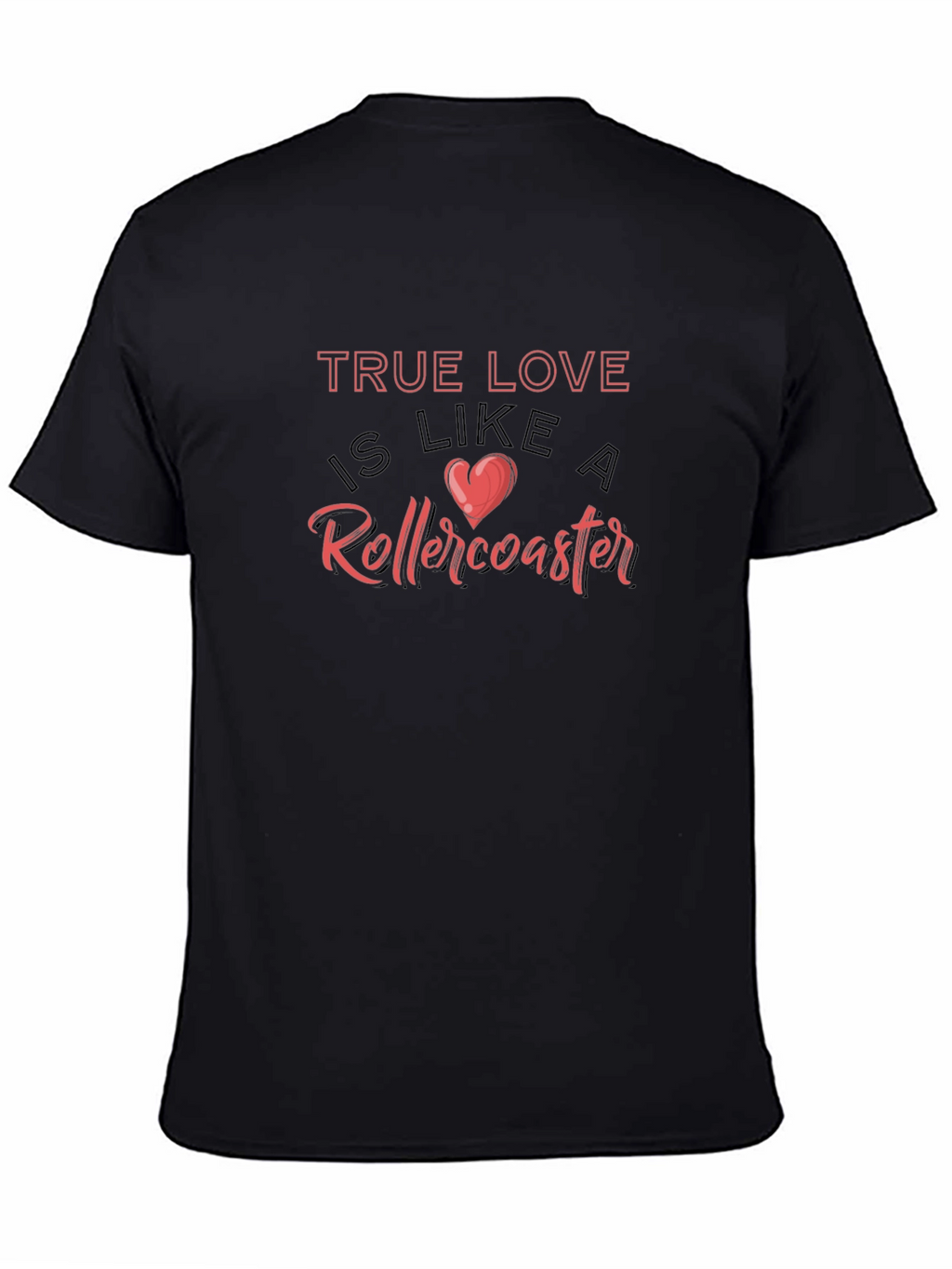 True Love Rollercoaster Graphic Tee - Black
