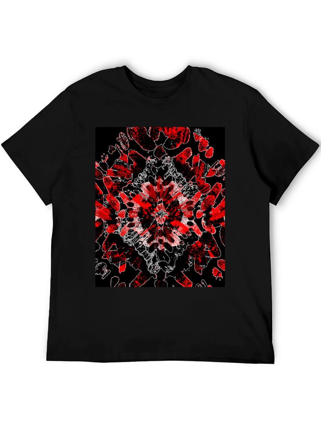 Abstract Red & Black Graphic Tee