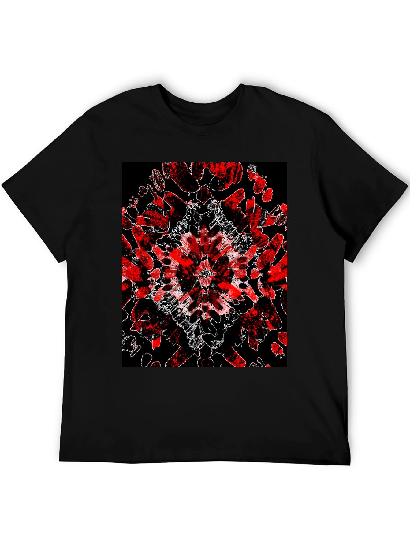 Abstract Red & Black Graphic Tee
