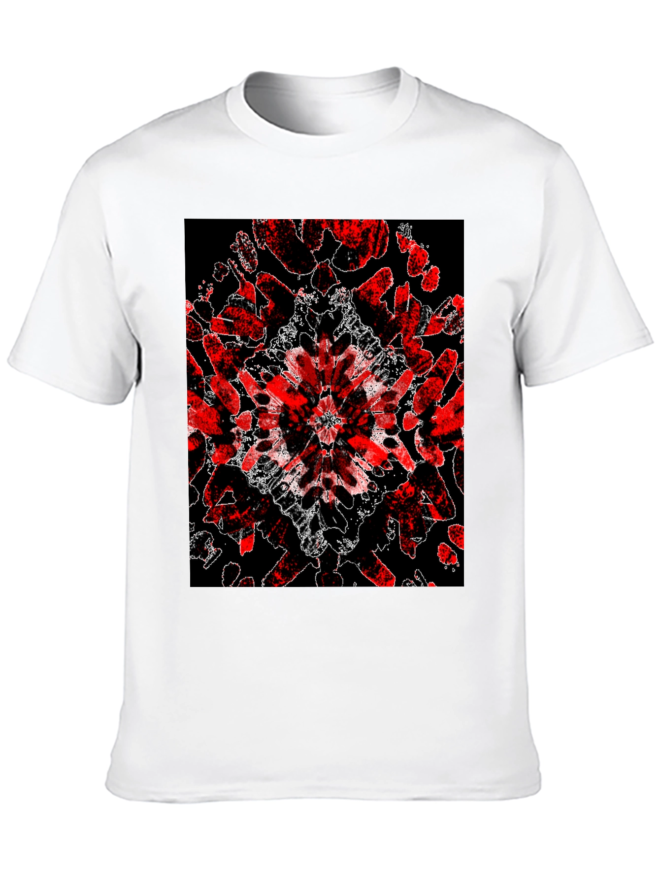 Abstract Red & Black Graphic Tee