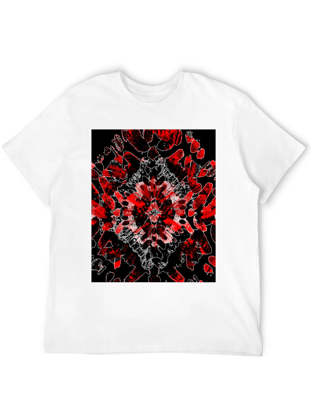 Abstract Red & Black Graphic Tee