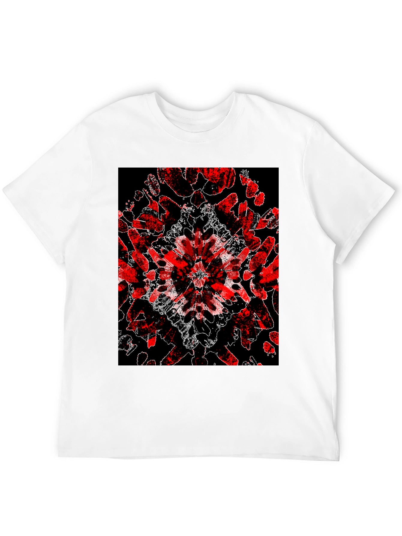 Abstract Red & Black Graphic Tee
