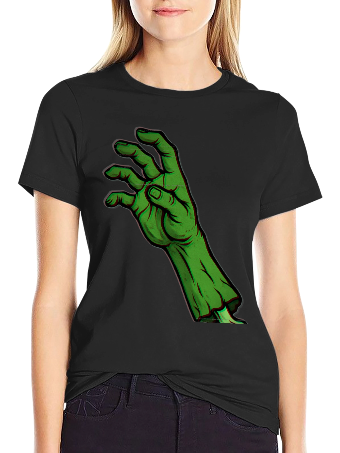 Zombie Hand Graphic T-Shirt - Horror Halloween Style