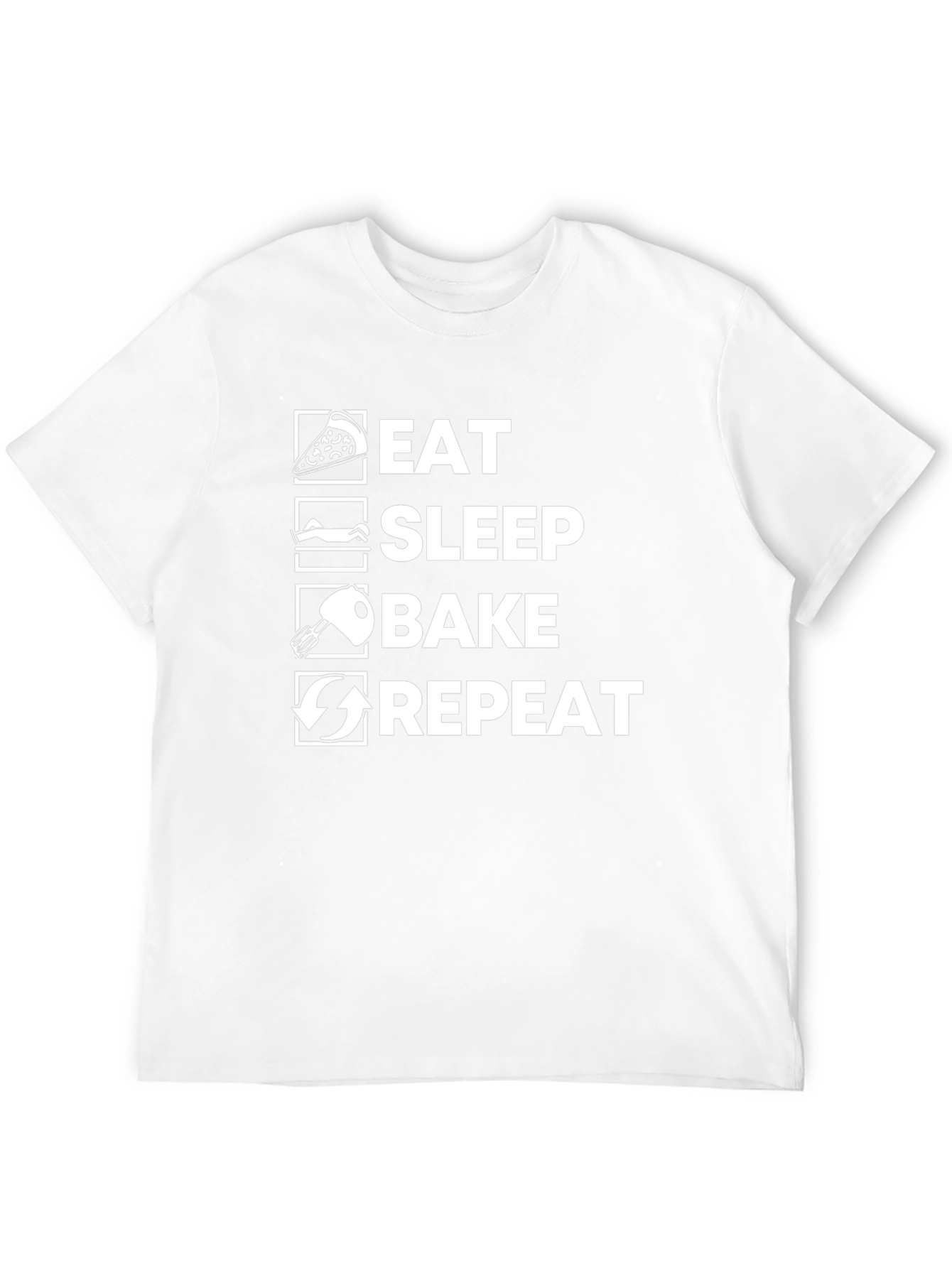 Eat Sleep Bake Repeat Black T-Shirt