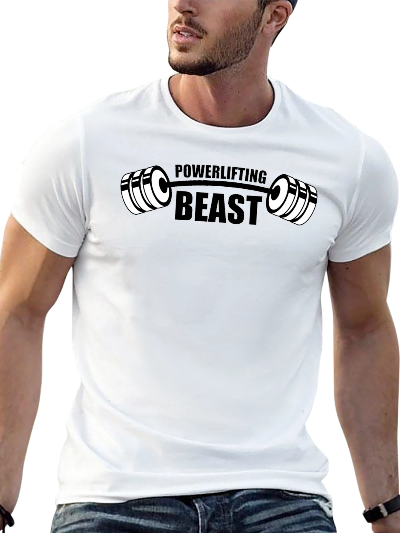 Powerlifting Beast Graphic Tee - Black