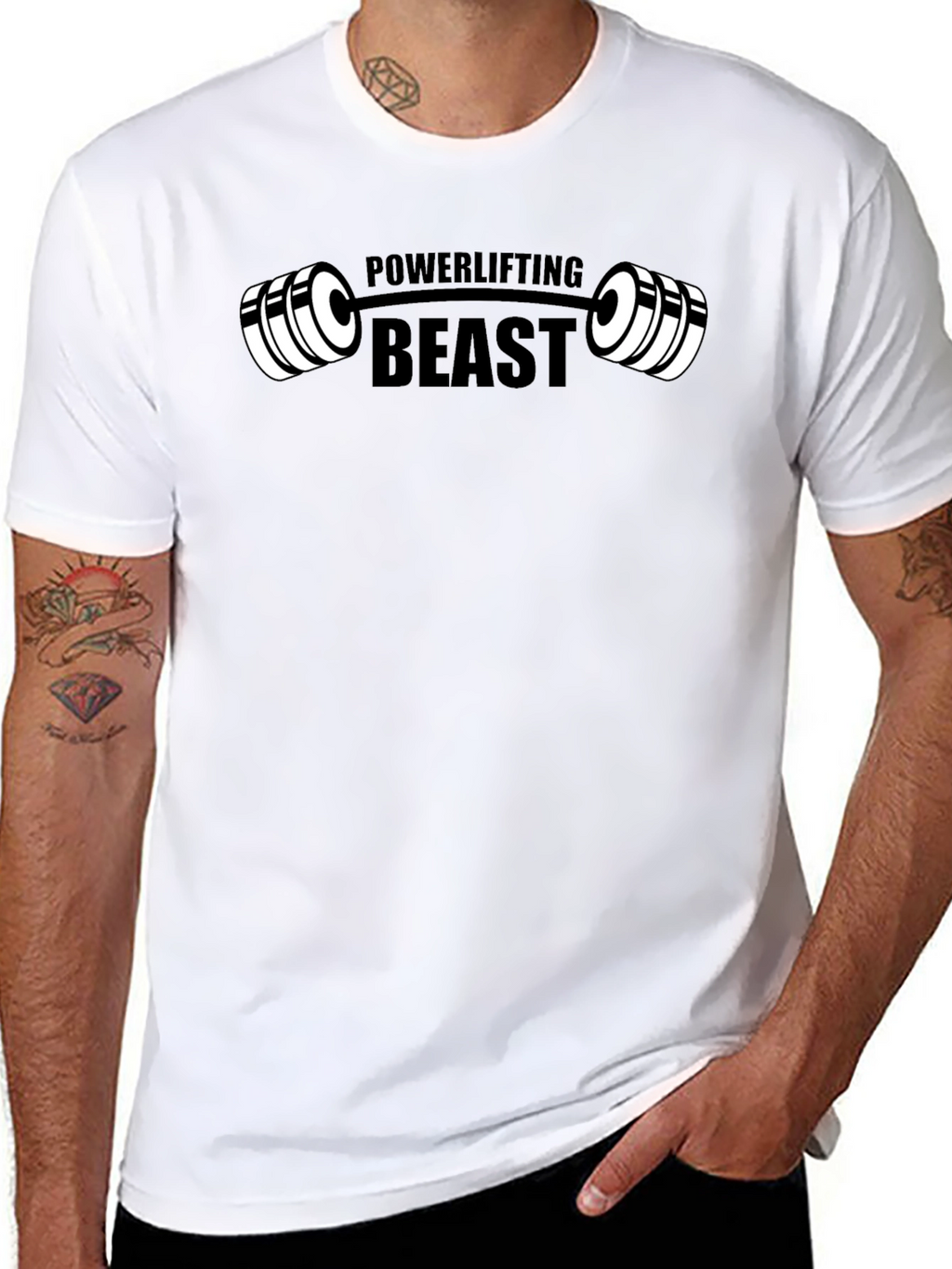 Powerlifting Beast Graphic Tee - Black