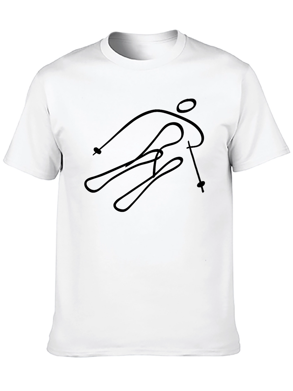 Ski Silhouette Graphic Tee - Black