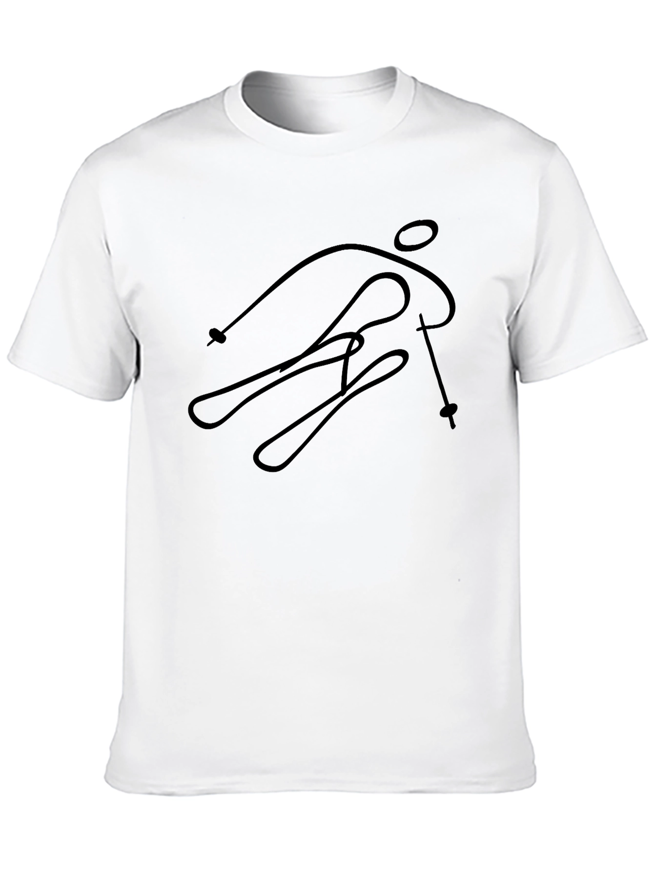 Ski Silhouette Graphic Tee - Black