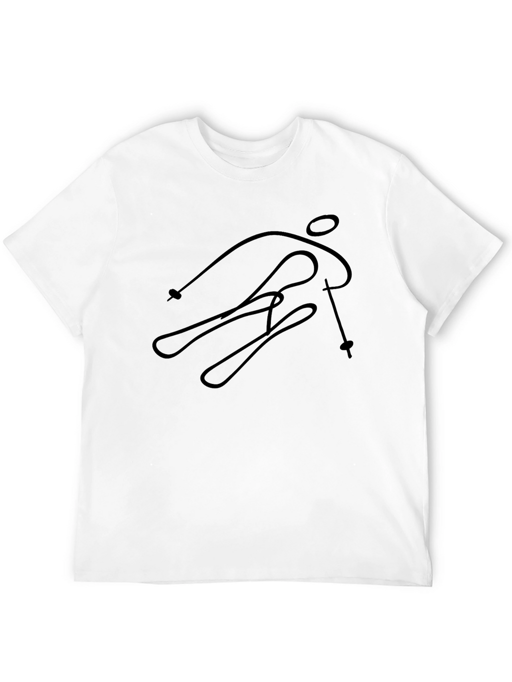 Ski Silhouette Graphic Tee - Black