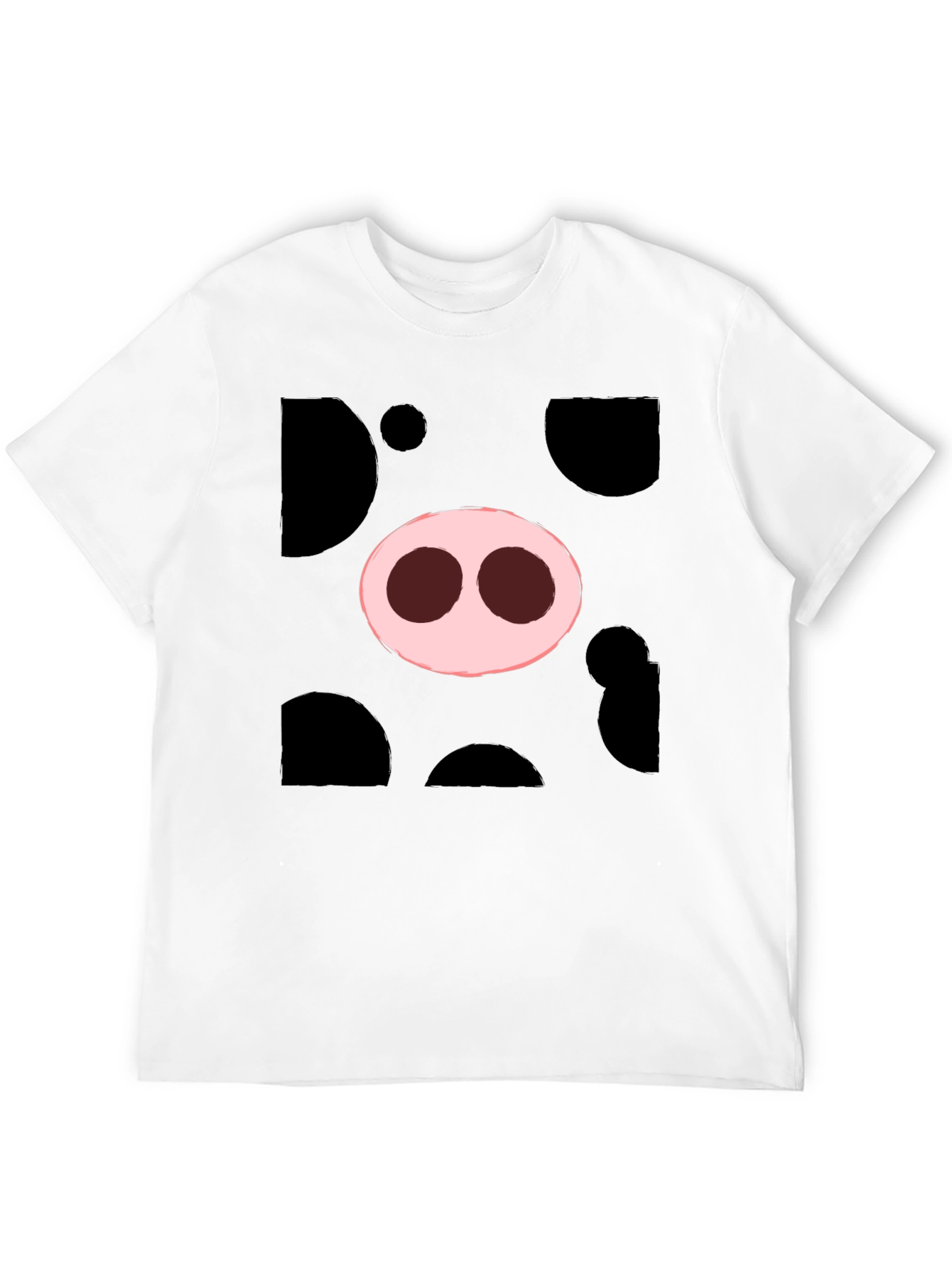 Pig Nose Graphic Tee - Black Cotton T-Shirt