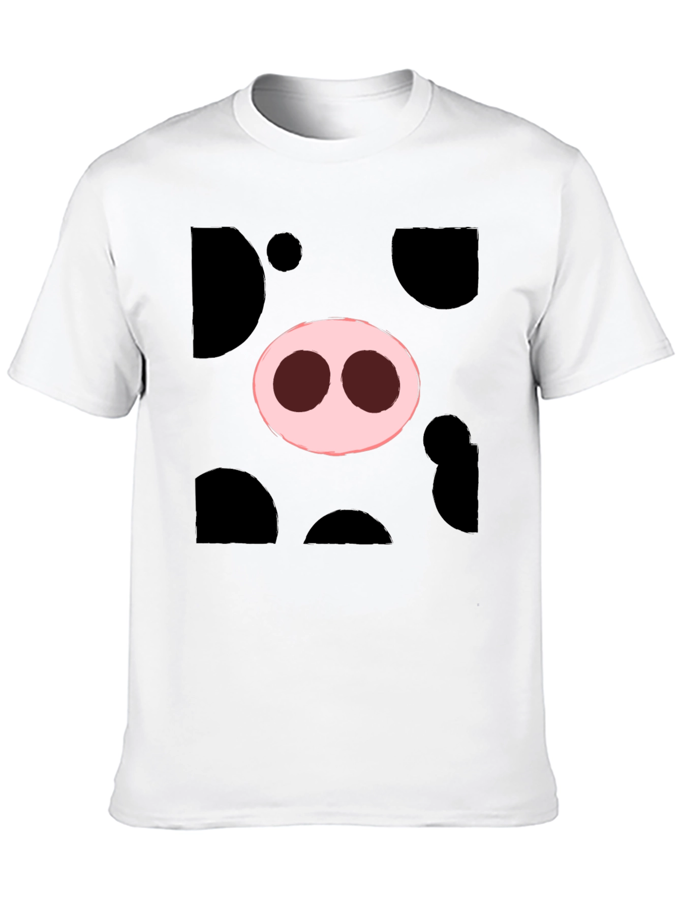 Pig Nose Graphic Tee - Black Cotton T-Shirt