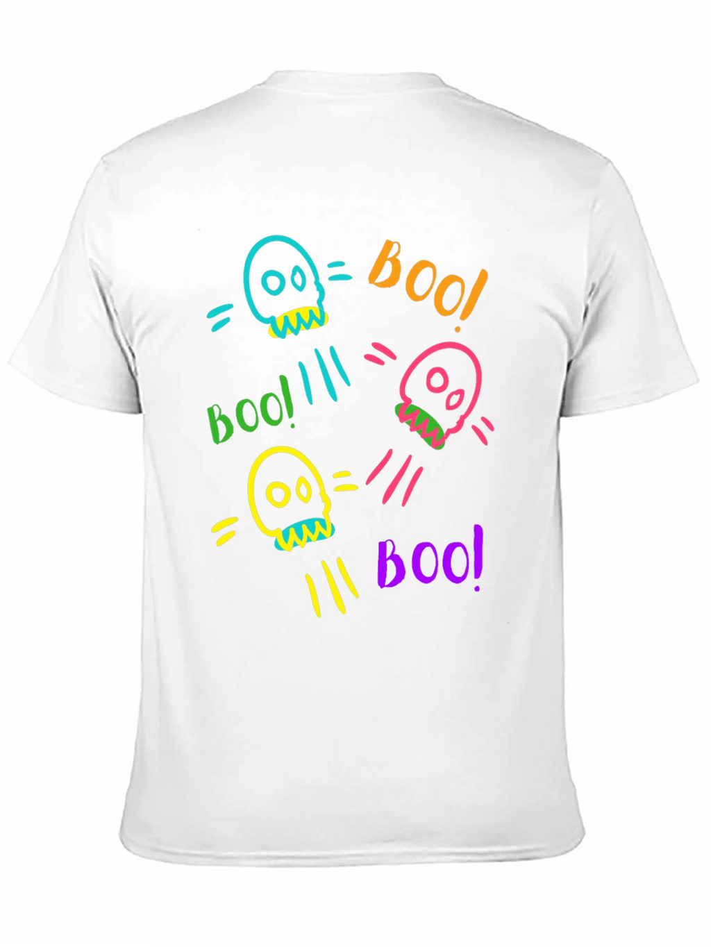 Skull Boo Halloween Graphic T-Shirt