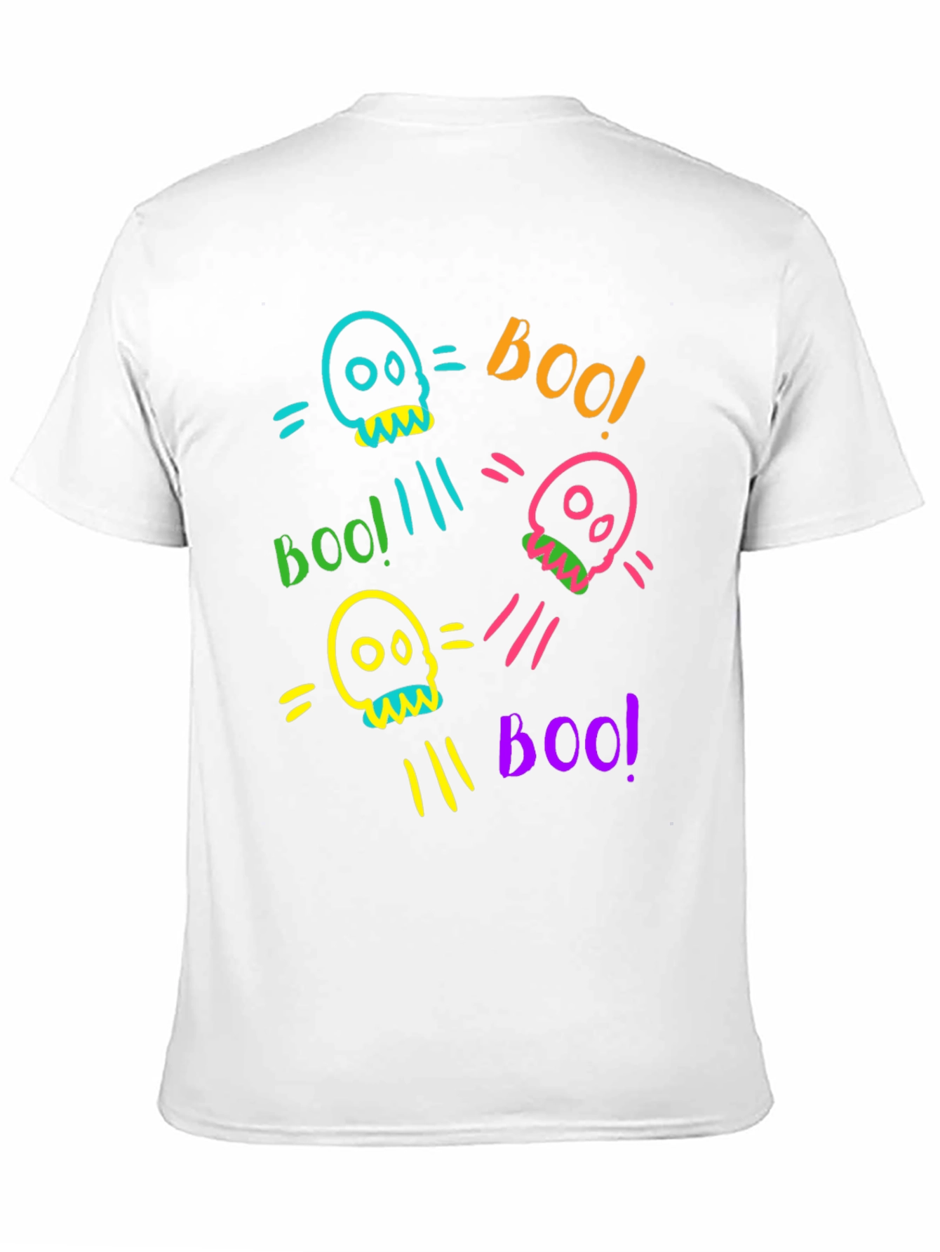 Skull Boo Halloween Graphic T-Shirt
