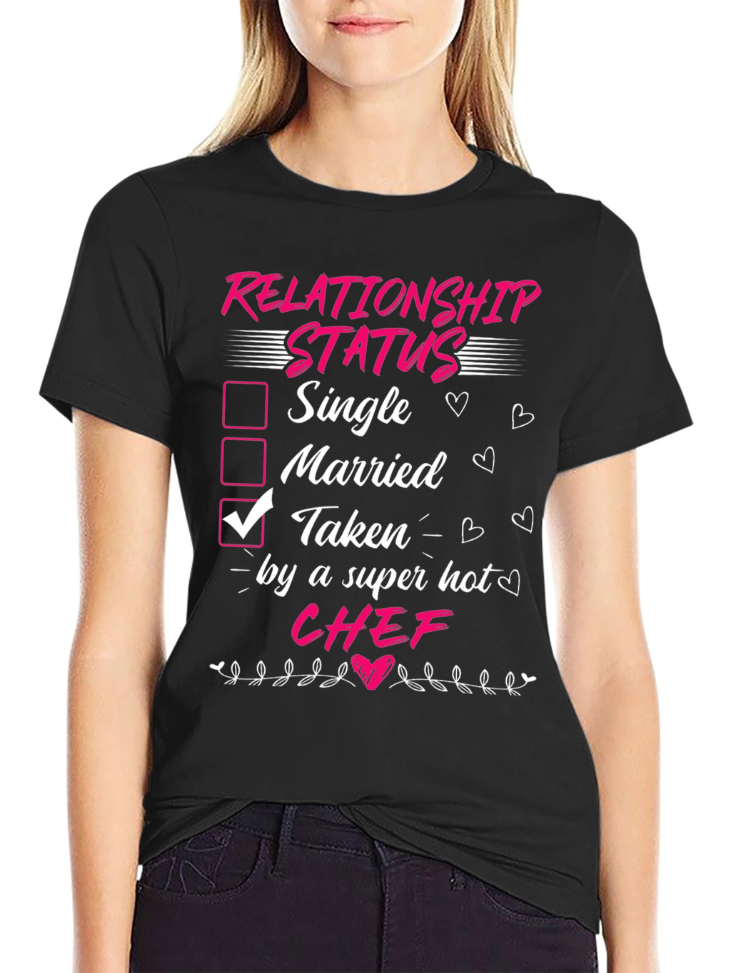 Taken By Super Hot Chef Funny Relationship Status T-Shirt