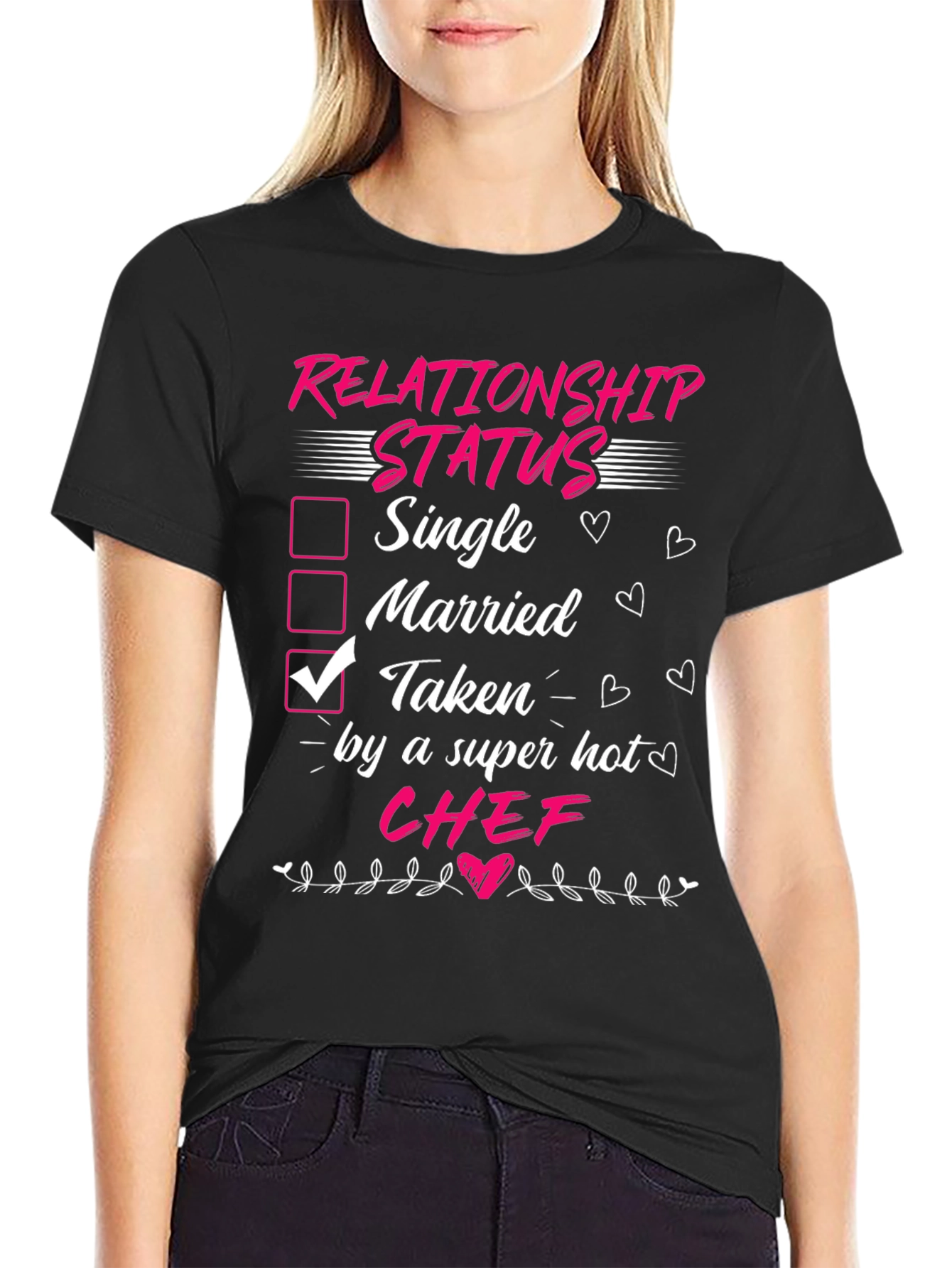 Taken By Super Hot Chef Funny Relationship Status T-Shirt
