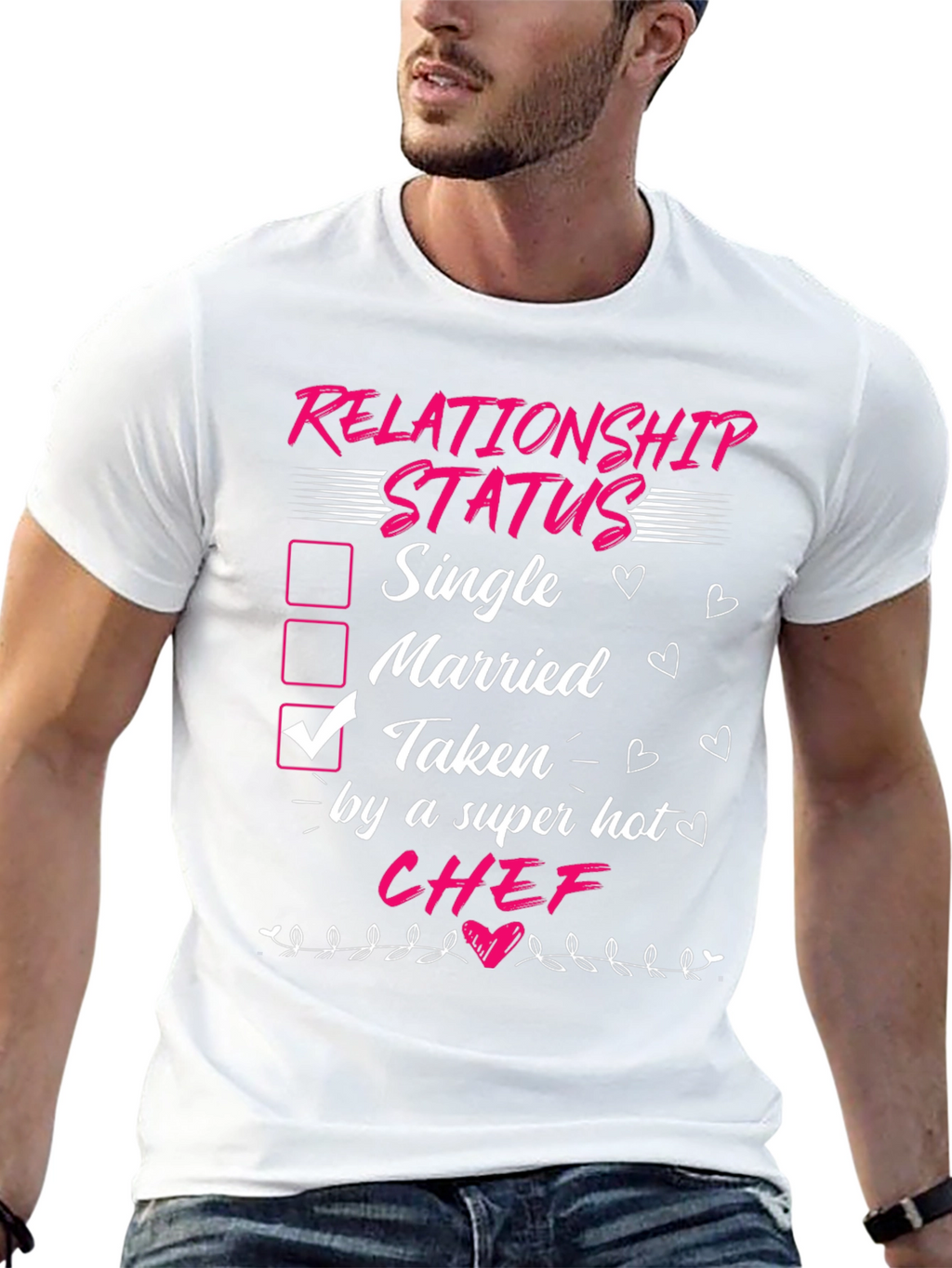 Taken By Super Hot Chef Funny Relationship Status T-Shirt